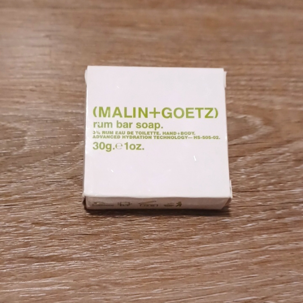 Malin+Goetz Rum Bar Soap Travel Mini 1oz Hand + Body New